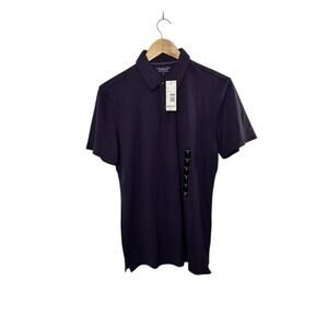 Structure Modern Fit Purple Short Sleeve Luxe Polo Shirt Men's Size Small NEW